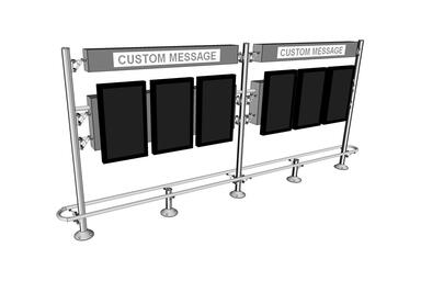 InForm Information Display System: triple, Conceal, bumper, headers, six monitor