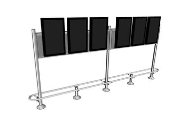 InForm Information Display System: triple, Arc, bumper, six monitors, high